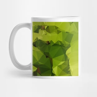 Avocado Green Abstract Low Polygon Background Mug